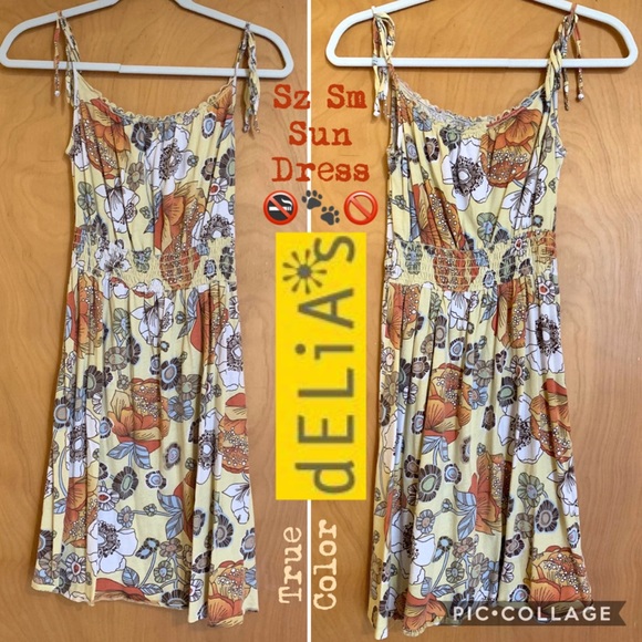dELiA*s Dresses & Skirts - dELiA’s Impressionist Flower Sundress Mini EUC SP